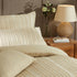 Harrison Stripe Tufted Soft Touch Duvet Cover Set White - Double